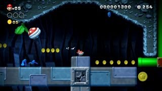 New Super Mario Bros. U -- Third Star Coin in Shifting-Floor Cave