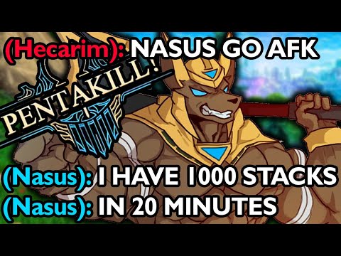 NASUS JUNGLE CAN GET 1000 STACKS IN A FEW MINUTES? (PENTAKILL NASUS)