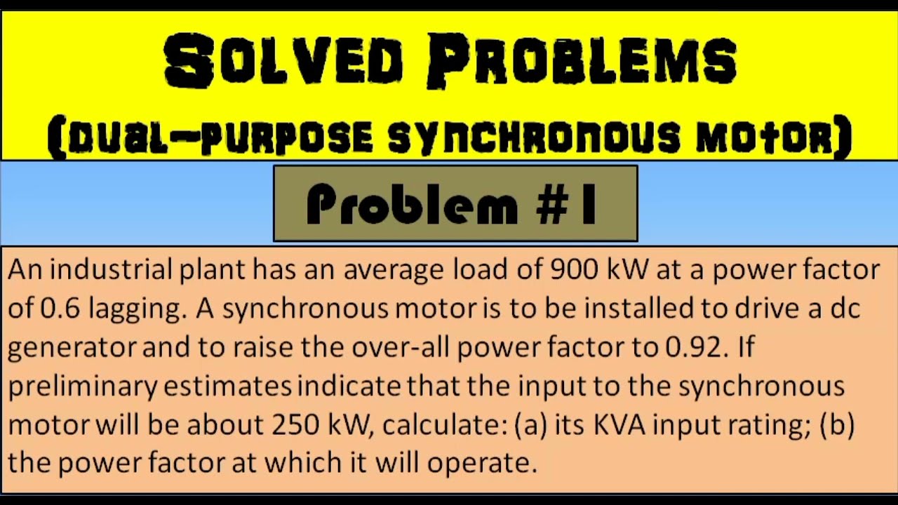 Solved Problem: Dual-Purpose Synchronous Motor #1