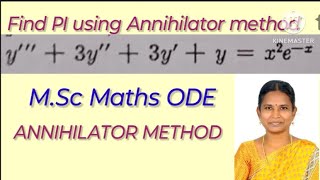 Annihilator method/1.e/Unit2/chapter 2/PI/Particular integral/y