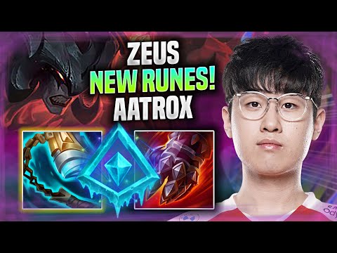ZEUS TRIES AATROX WITH NEW ITEMS! - T1 Zeus Plays Aatrox TOP vs Kennen!