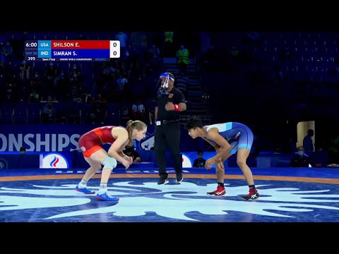 Emily Shilson vs. Simran Simran | 50kg Semi Finals 2021 Junior Worlds
