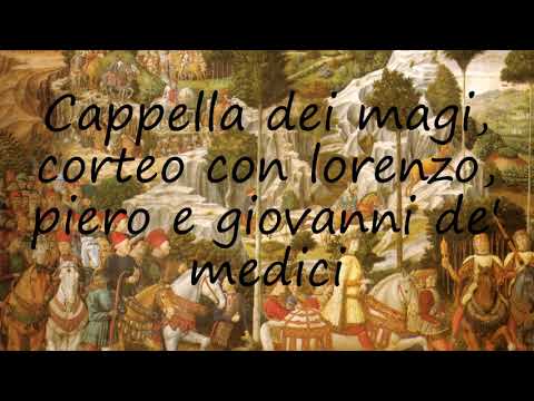 How to say Cappella dei magi, corteo con lorenzo, piero e giovanni de' medici in English?