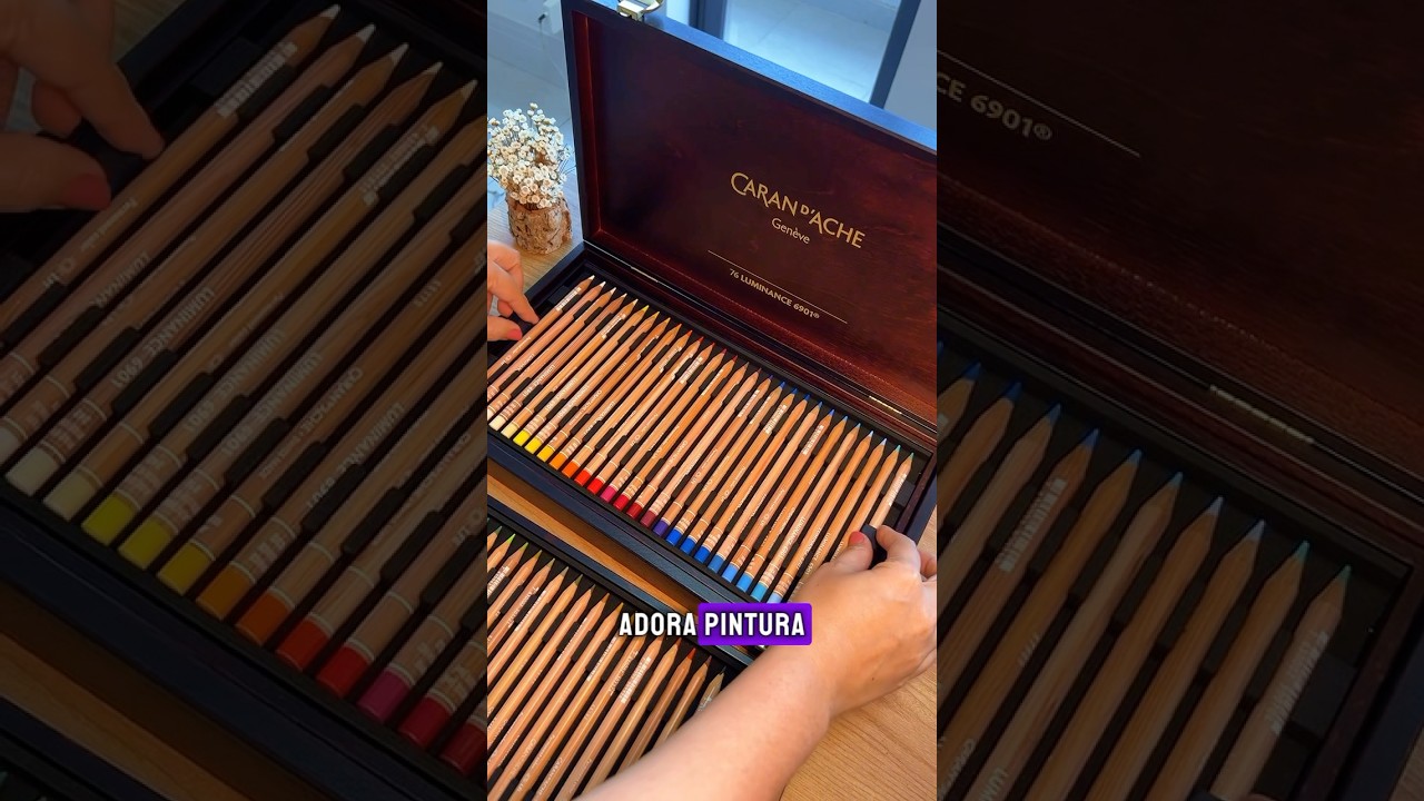 Kit com 76 Lápis Luminance + Caixa de Madeira - Caran d'ache