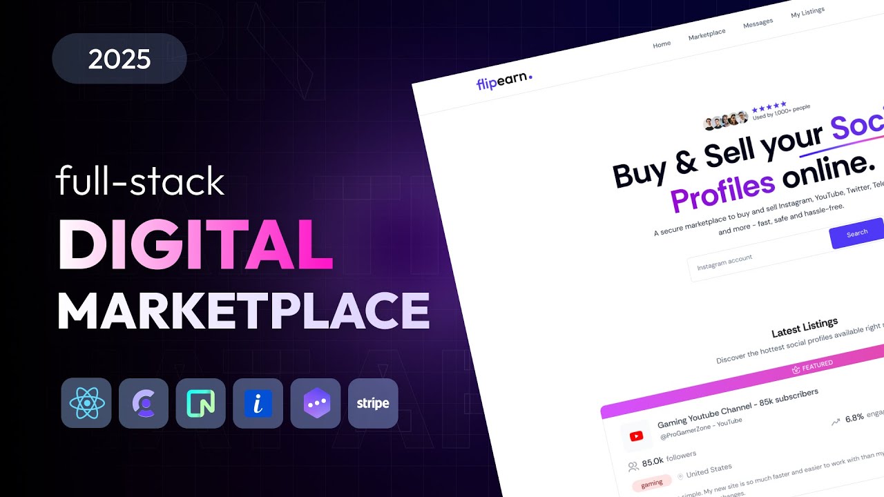 Full Stack Social Media Marketplace using PERN Stack - GreatStack