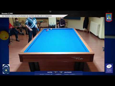 FINAL VIII TROFEO CENTRO ASTURIANO DE OVIEDO DE BILLAR A 3 BANDAS