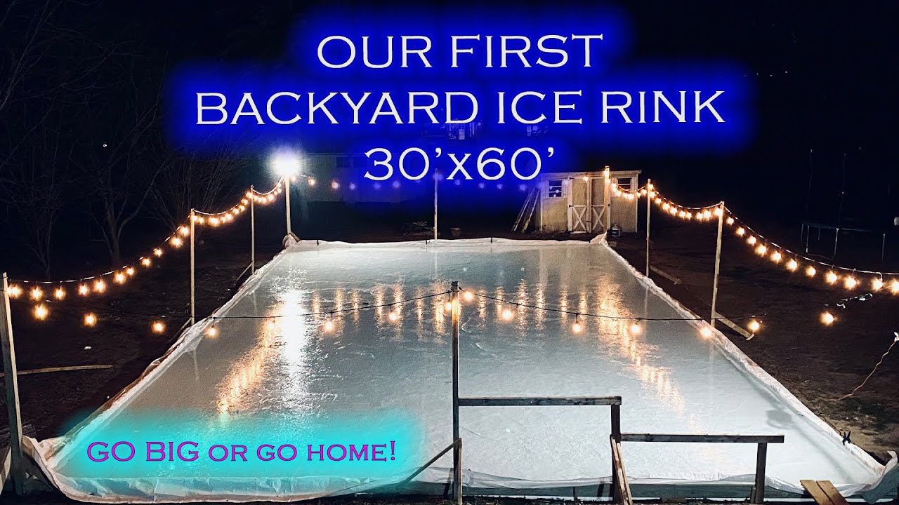Our FIRST BIG backyard ice skate rink 2020 / 2021