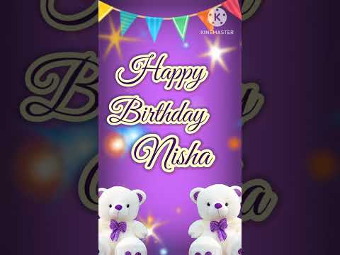 Happy birthday 🥳 Nisha |a special birthday wishing video 🥳 with name purple 💜 theme #birthday#status