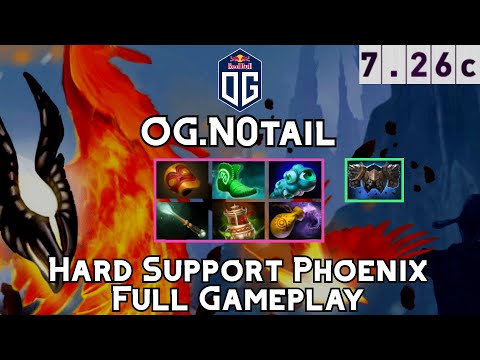 Phoenix | OG.N0tail | Hard Support Phoenix Full Gameplay | 7.26c Full Gameplay
