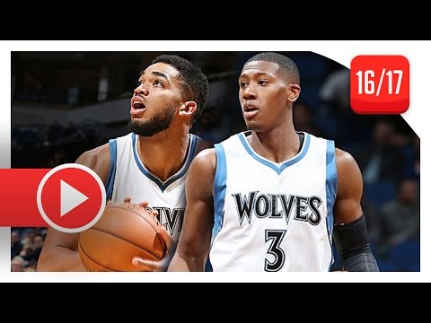 Karl-Anthony Towns & Kris Dunn Full PS Highlights vs Hornets (2016.10.21) - 23 Pts, 15 Reb Total