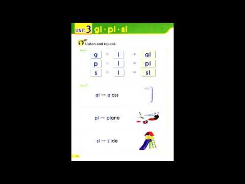 Smart Phonics 4 #phonics 4page 24  #smart  phonics4  unit3  gl   pl   sl