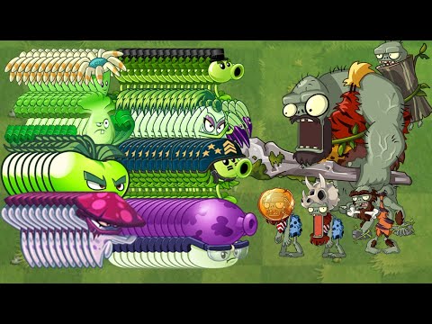 PvZ 2 Challenge - Team (50 Plants&50) Plants Max Level Vs Team Jurassic Marsh Zombie LEVEL 15