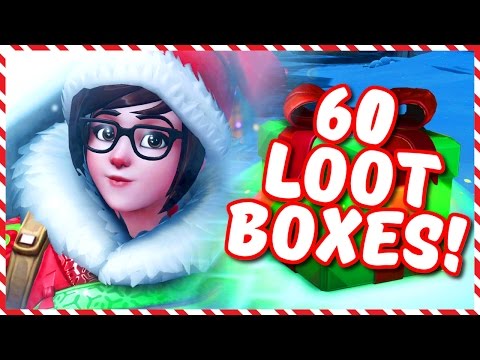 OPENING 60 WINTER LOOT BOXES (Christmas Mei Skin?!)