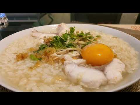 Snapper fish rice porridge (ingredient list provided)