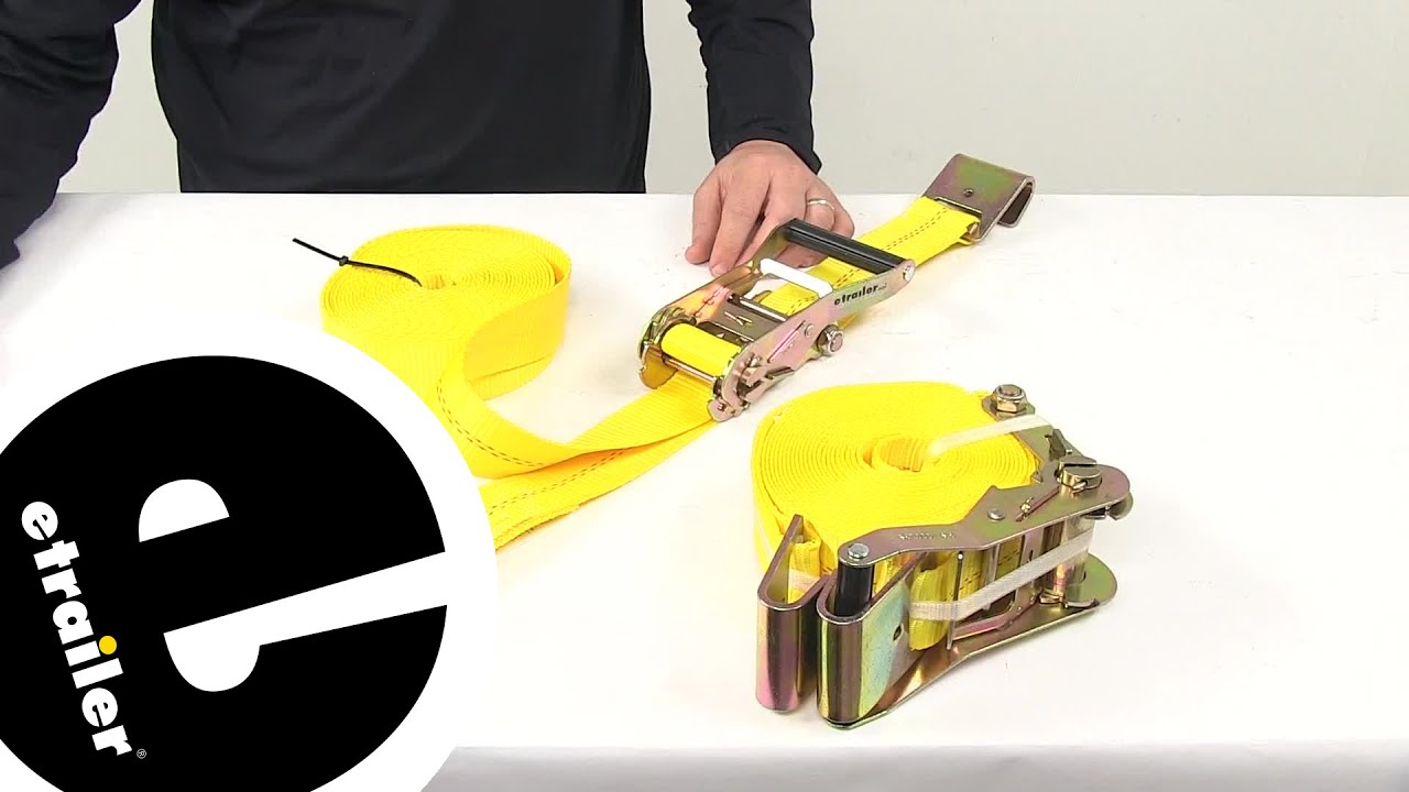 etrailer | Feature Review Erickson Ratchet Tie-Down Straps w Flat Hooks