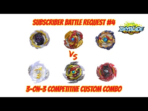 All DIABOLOS Deck VS All STAMINA Deck! 3-on-3 Custom Combo Battle #4 - Beyblade Burst ベイブレードバースト