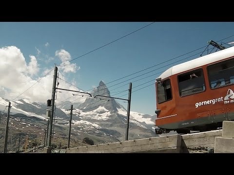 Die Gornergratbahn (the matterhorn railway) - Mitfahrten und Videos von den Zügen und Bergen