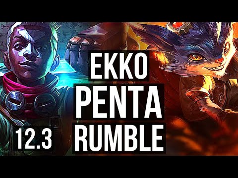 EKKO vs RUMBLE (MID) | Penta, 70% winrate, Legendary, 21/3/2 | EUW Diamond | 12.3