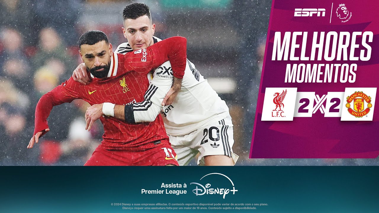 LIVERPOOL e MANCHESTER UNITED empatam em CLÁSSICO INSANO na Premier League | Melhores Momentos