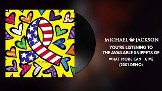 Michael Jackson - What More Can I Give (2001 Solo Demo) (NEW HIGHER QUALITY SNIPPET LEAK)