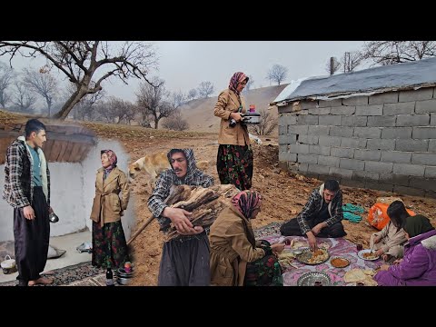Rajab's intimacy with Hakimeh and the girls in the mountain hut and painting the house