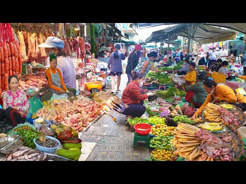 Mixed Market Food In Phnom Penh , Sweet Cakes, Grapefruit, &More
