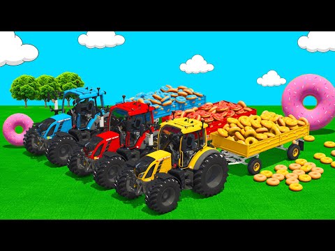 LOAD AND TRANSPORT DELICIOUS DONUTS WITH FENDT TRACTORS - Farming Simulator 25