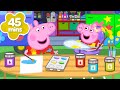 Peppa Pig Paints And Teaches Baby Evie The COLORS Peppa Pig Stories