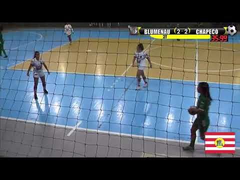 Blumenau x Chapecó. Futsal Feminino. Joguinhos Abertos. Curitibanos.