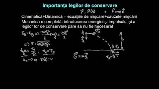 Anexă: discuţie despre utilitatea legilor de conservare.