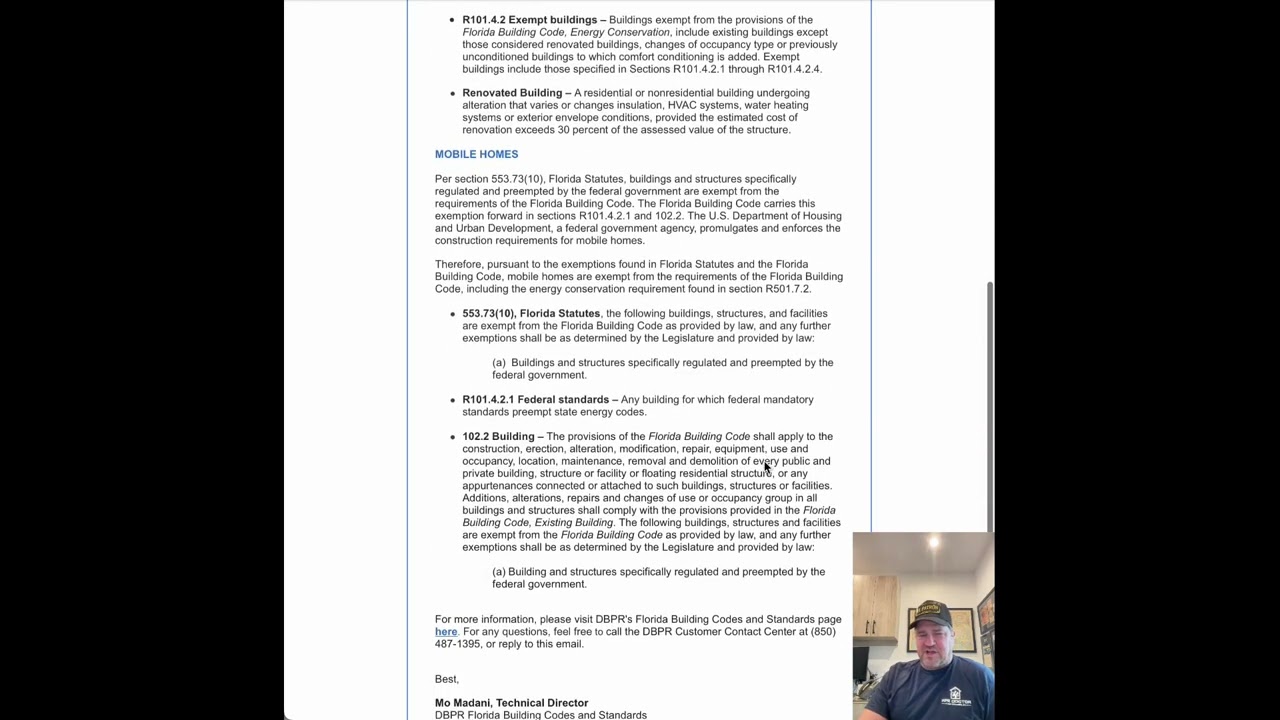 Florida Building Code, 8th Edition 2023 HVAC Equipment & Mobile Homes Information UPDATE 12/31/2023