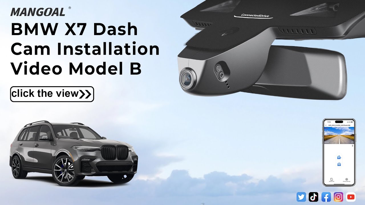 BMW X7 G07 X7 M50i,xDrive40i xDrive50i Mangoal dash cam 008H Installation