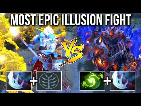 EPIC Battle 16x Illusion Phantom Cancer vs Chaos Knight Crazy Game Comeback by Badman 7.07 Dota 2