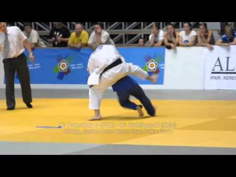 Judo 2011 Paks -60kg B: Pulkrabek D (CZE) -- W: Koffijberg B (NED) Junior Atom Cup (IPPON)