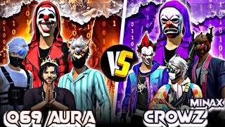 Q69 AURA VS CROWZ MINAX || BEST 4VS4 GUILD WAR 👽 CUSTOM CHALLENGE VIDEO 🤡 || CAN POSSIBLE 7-0 🤡🗿