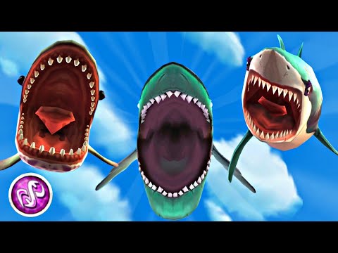 All Sharks Entrances - Hungry Shark World - New Sharks Unlocked