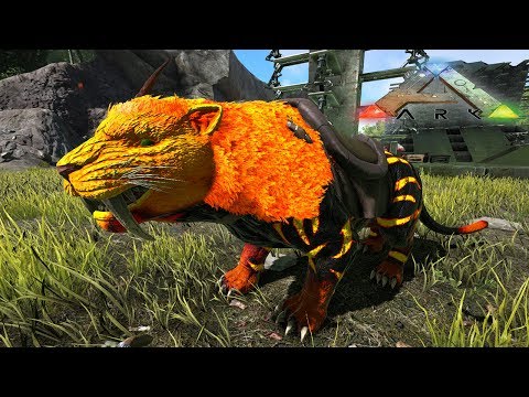 DOMAMOS O NOSSO PRIMEIRO SABERTOOTH BADAAS DE FOGO!! --- ARK ANNUNAKI T4 #02