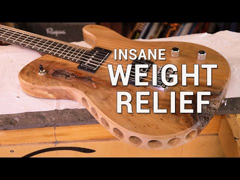 Is your Guitar too HEAVY?  Take a DRILL to it!! Weight Relief Insanity!!!