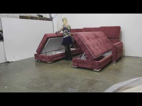 Угловой диван поворотный трансформер 3 в 1  Оскар П . unique sofa bed