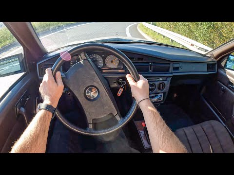 Thumbnail for 1990 Mercedes 190 W201 [1.8 I 109HP] | POV Test Drive #932 Joe Black by Rear-wheel drive, Car