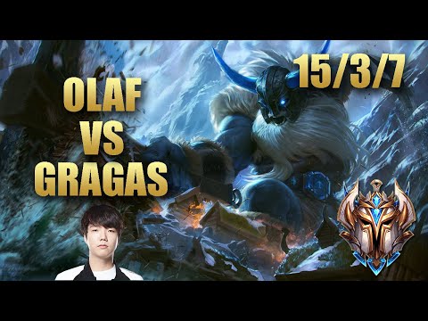 SKT T1 Haru Olaf Jungle Vs Gragas- KR Challenger Match Summary Patch 9.20