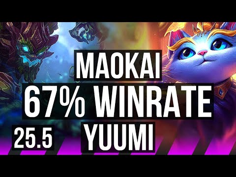 MAOKAI & Ezreal vs YUUMI & Zeri (SUP) | 67% winrate | KR Diamond | 25.5