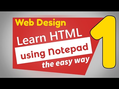 Learn 01 Web Design tutorial Learn HTML easily using notepad Part 1 of ...