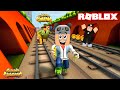 We Played Subway Surfers Police Men Are After Us Roblox Subway Surfers With Panda