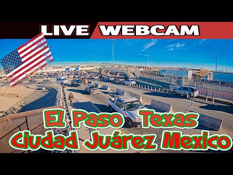 🔴🅻🅸🆅🅴🔴El Paso -  Ciudad Juarez💚🤍❤‍🩹SUA-MEXICO Border Zaragoza Bridge🌏Texas-Chihuahua🚦