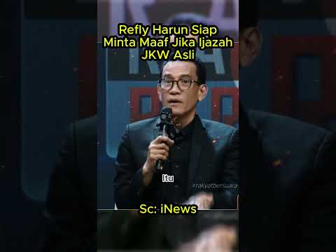 Refly Harun Siap Minta Maaf Jika Ijazah JKW Asli #beritaterkini #viral #shortvideo #shorts #inews