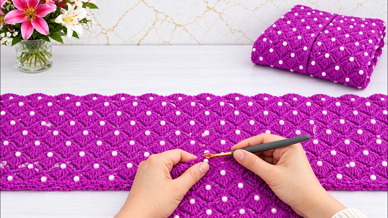 I'm sure even you will be able to do this crochet work easily.🐚  easy step bystep crochet beginners