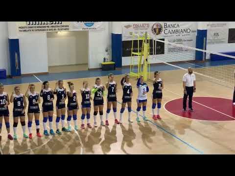 Volley: inno Nazionale durante partita tra Nazionale italiana sorde e Cerretese Volley