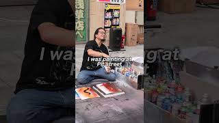 Wholesome Street Art Gifting a Dragon to Kids from Melbourne