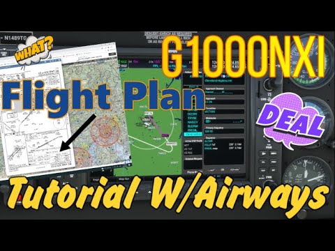 Msfs2020 *G1000NXI* How to input a FLIGHT PLAN using AIRWAYS the Easy Way! Tips & Tricks